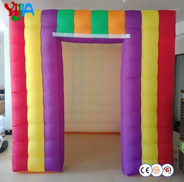 

colorful led inflatable p booth size 8 ft square inflatable cabin use for taking p in party wedding outside or inside1