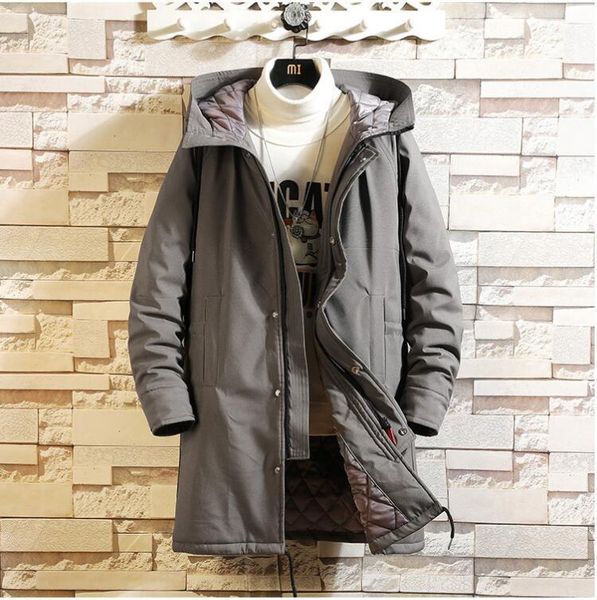 

2020 men winter jacket men fashion thick warm parkas down cotton coats casual man waterproof male1, Black