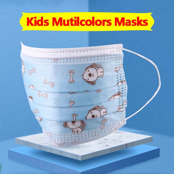 

disposable child kids fashion face mask student with elastic ear loop 3 ply breathable for blocking dust