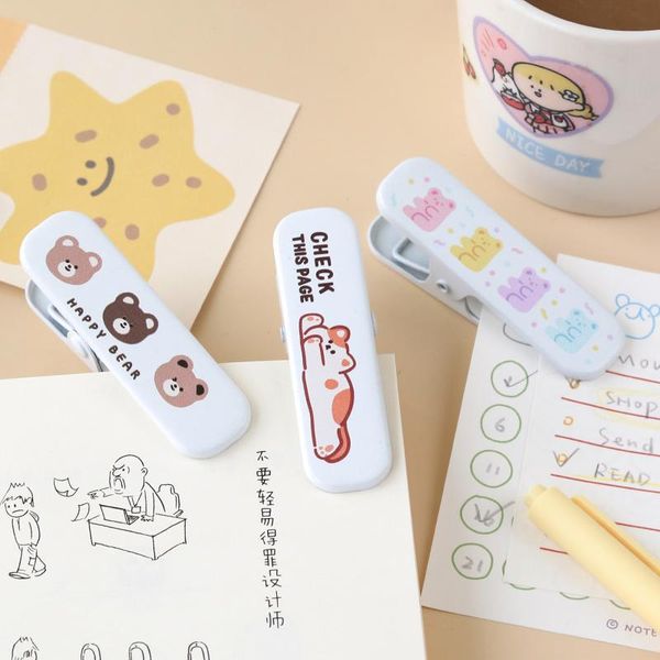 

12 kawaii binder clips metal plan клип клипы благословение животных цветок клипы офисные украшения поставки школьные канцелярские товары jll