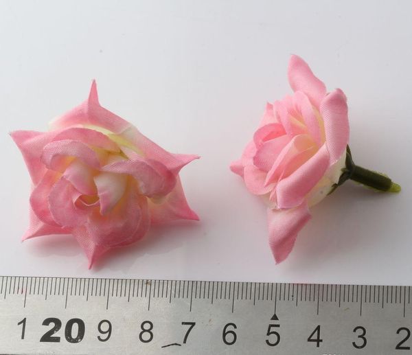 

100pcs pink crimping rose flower head wedding silk flower decoration flower b wmtsys xhlight