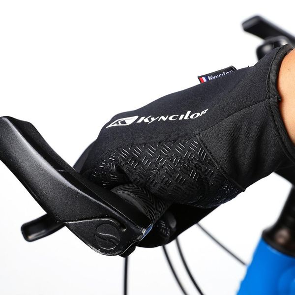 

kyncilor outdoor sports hiking велоспорт перчатки зимний windstopper водонепроницаемый вельхатный туризм сенсорный экран велоспорт перчатки, Black