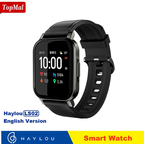 

new haylou ls02 smart watch english version ip68 waterproof 12 sport modes call reminder bluetooth 5.0 smart band
