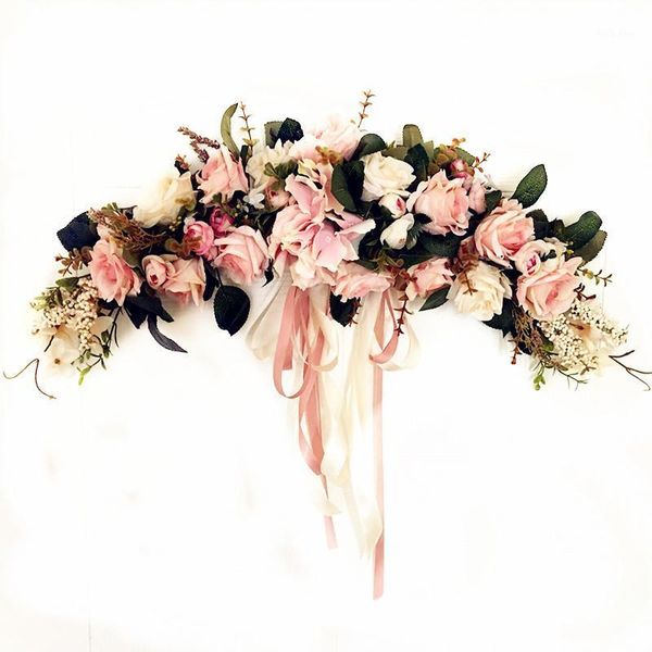 

rose peony artificial flowers garland european lintel wall decorative flower door wreath for wedding home christmas decoration s1