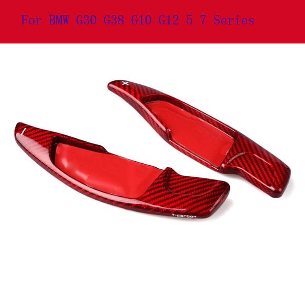 

car accessories 2pcs quality carbon fiber dsg steering wheel shift paddle shifter for bmw g30 g38 g10 g12 5 7 series 2018