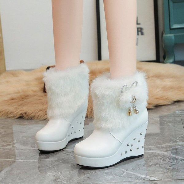 

white ankle boots shoes winter footwear crystal boots-women round toe low 2021 rhinestone leather ladies autumn elegant, Black