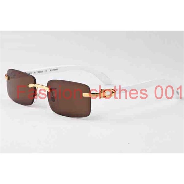

2020 fashion buffalo horn man retro wood sunglasses mens and womens black brown transparent lens frameless sports attitude driving glass, White;black