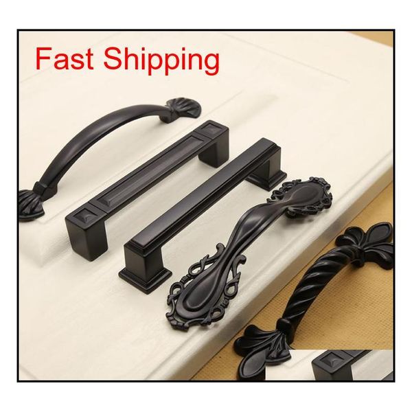 

2 pcs black finish piano hardware collection european style garden cabinet hand qyljaa bde_luck