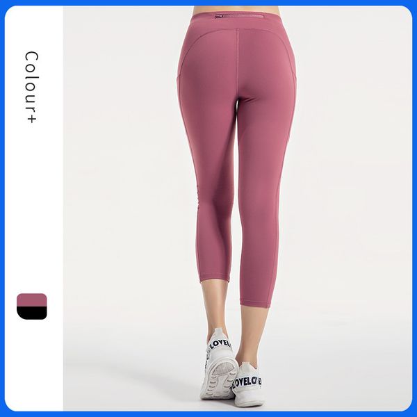 

spring / summer 2020 women's sports fitness slim fit breathable quick drying zipper pocket running yoga pants, Gray