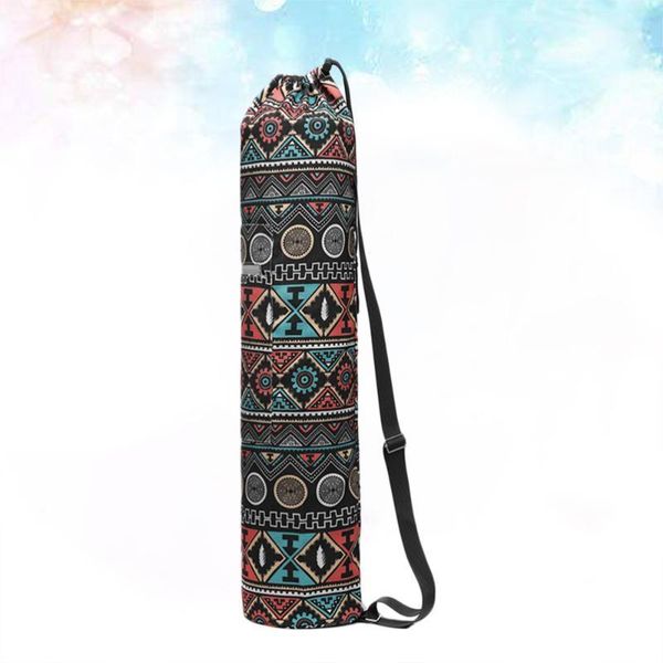 

yoga mats canvas printed mat carry bag fashion sling sports drawstring adjustable shoulder strap1