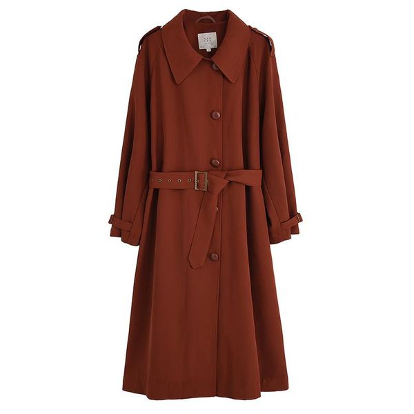 

2020 new spring autumn women's windbreaker coats long section overcoat fashion ladies trench coat female fall x782, Tan;black