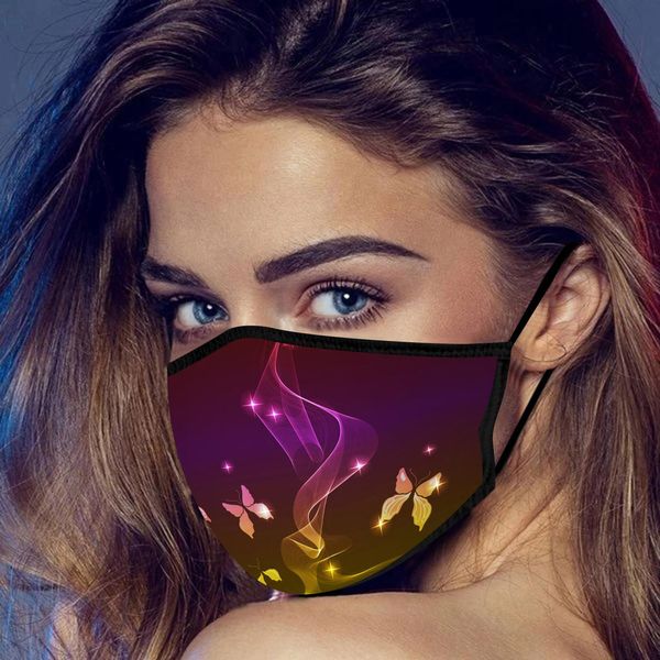 

хлопковая моющаяся маска бабочка напечатанная лицо маска для лица