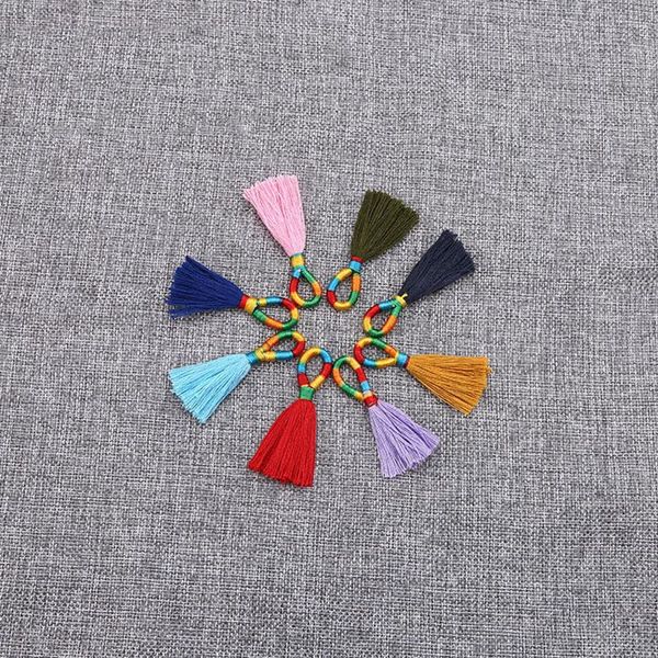 

20 шт. лот 4см аксессуары для одежды ключ кисточка наружное кольцо швейное кисточка отделка декоративных ключевых кисточек для занавесных ук