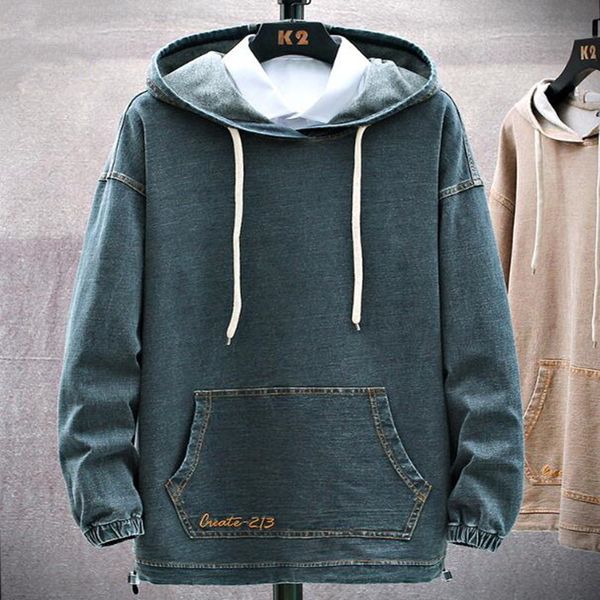 

2021 denim hoodies winter in leisure fashion with hoods of men sweater students letter printed long sleeve sweaters 9ppx, Black