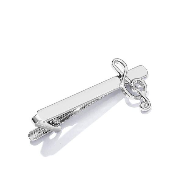 

metal silver music tie clip for men wedding necktie poker clasp clip gentleman tie bar crystal tie pin for mens gift hul8y