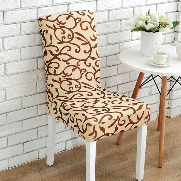 

2 шт. напечатанный стул крышка спандекс упругостиящиеся стул крышки съемный пыленепроницаемый столовая отель отель декоративное сиденье чехо