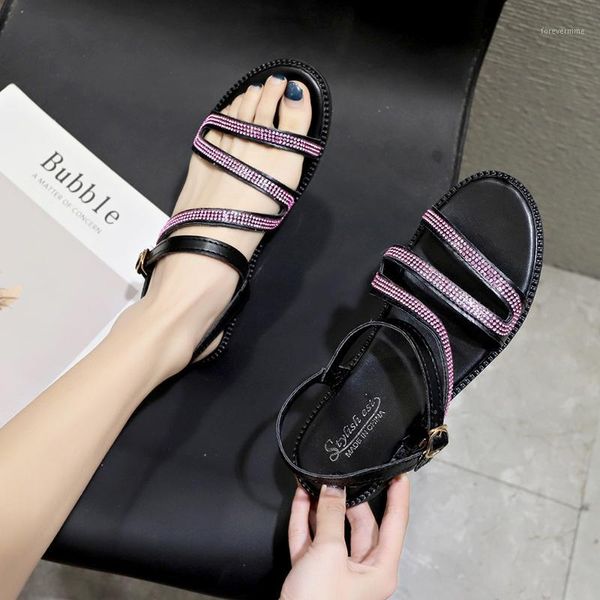 

sandals outdoor beach ladies slides drop ship women summer flat bling slippers transparent soft jelly shoes female flip flops1, Black