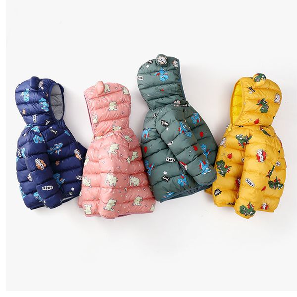 

baby children's down clothes girls cotton padded jacket spring and autumn light coat 1-3 year old, Blue;gray