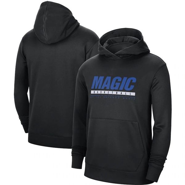 

orlando magic men blue spotlight on court practice performance pullover hoodie, Black