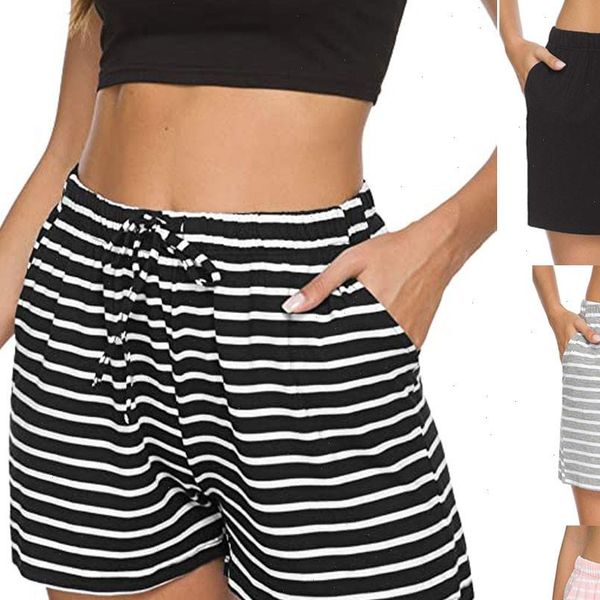 

women pure color shorts casual short pants women pajama shorts soprt pants lounge mid waist sleepwear shorts pajama bottoms, White;black