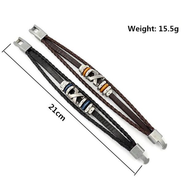 

eif dock vintage genuine leather bracelet for men hand charm jewelry multilayer male bracelet handmade gift for c jllknr