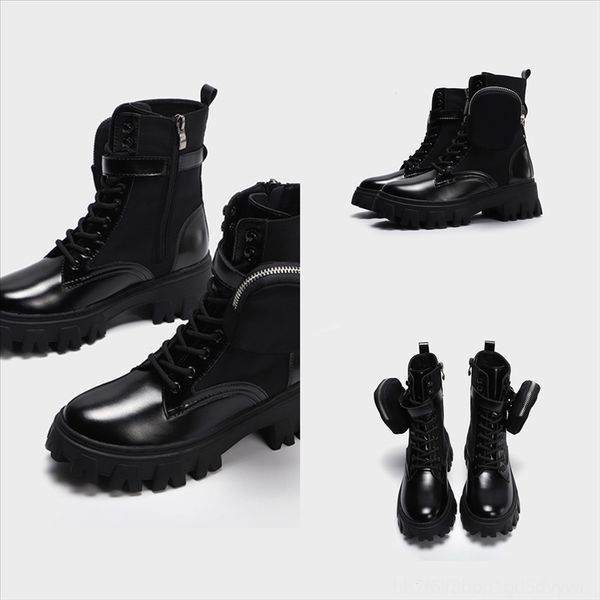 

jrl81 the motorcycle heels ol'round-style ankle fashion frilly medium women zipper with thick new riding black boots wallet17