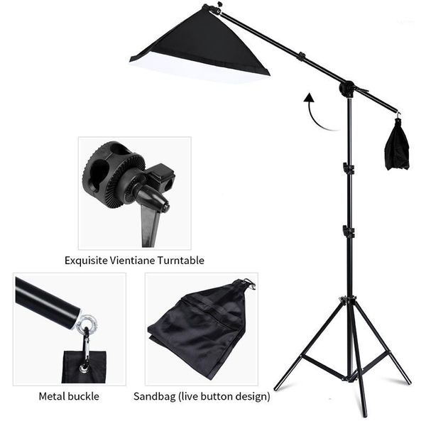 

20w led continuous lighting studio kit boom arm softbox for pgraphy lighting and p vedio shooting1
