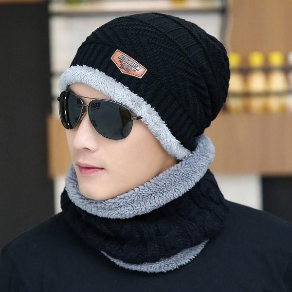 

balaclava men warm hats cap scarf winter super warmth wool hat knitting for men caps lady beanie knitted hats women's hats wmtjsp xhlov, Black;white