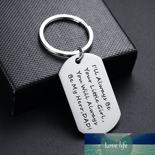 

dad gifts dogtag keychains stainless steel silver color tone to my hero dad