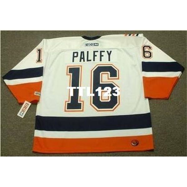 

740 #16 zigmund palffy new york islanders 1998 ccm home away home hockey jersey or custom any name or number retro jersey, Black