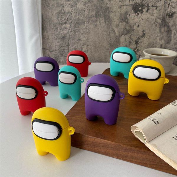 

new cartoon clolorful 3g silicone case for apple airpods pro protective case among us game wireless bluetooth headset