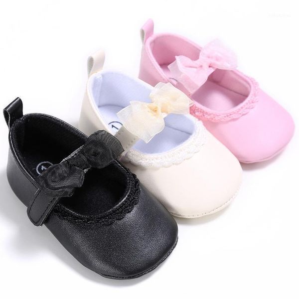 

first walkers kids baby moccasins girls child shoes party princess crib born bow girl walker for 0-18m1