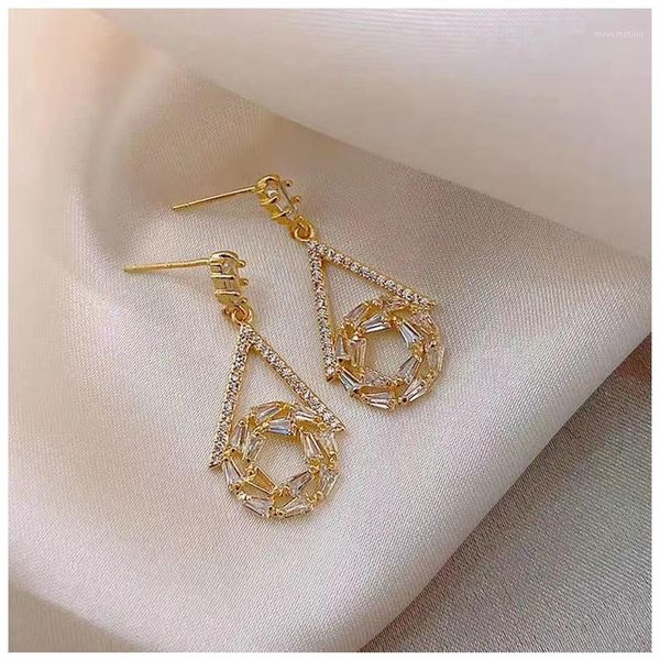 

sterling needle 2020 new wave earrings korean temperament flash drill earrings female1, Silver