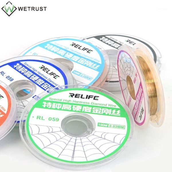 

relife rl-059 100m 0.03mm special high hardness alloy gold molybdenum wire cutting line lcd display screen separator repair1