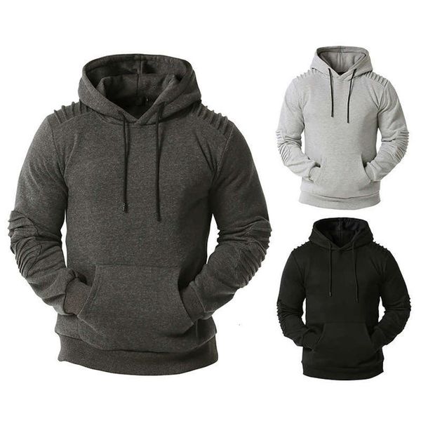 

sweater new quilted hooded sports casual eu men's solid large coat, Gray