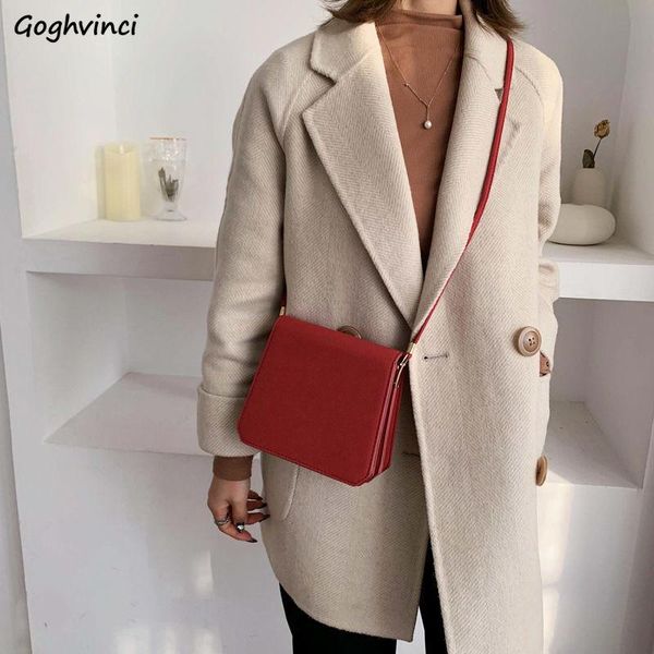 

shoulder bags women pu vintage high street solid females retro shopping cross-body flap-bag thread texture korean-style new