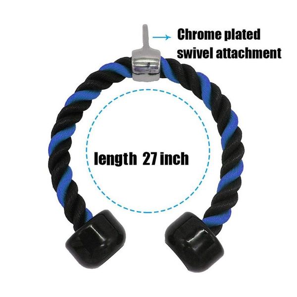 

accessories heavy duty biceps tricep training nylon pull rope with stainless steel snap hook l9bd