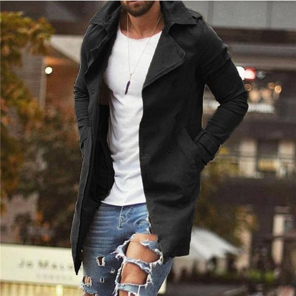 

new autumn men long jackets print harajuku windbreaker button up overcoat male casual outwear hip hop streetwear coats m-3xl, Black;brown