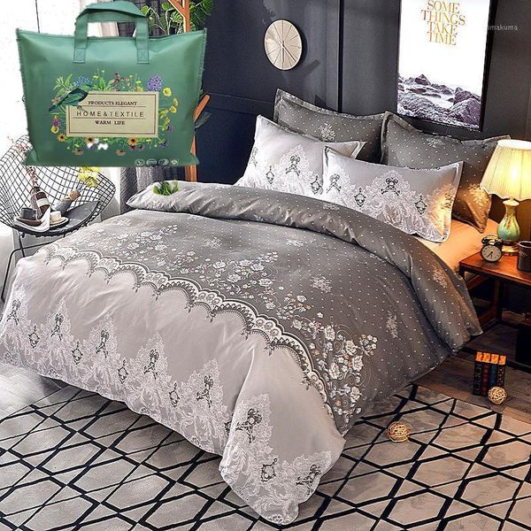 

fashion simple style home bedding sets bed linen duvet cover flat sheet bedding set winter full king single ,bed set 20201