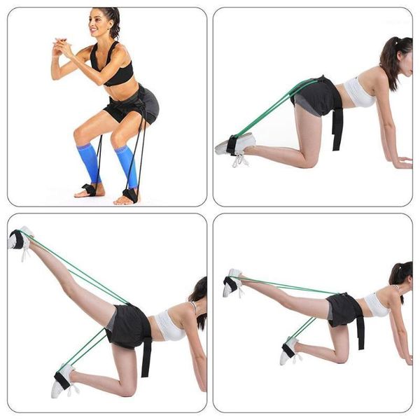 

resistance bands training leg strength fitness set exercise tube workout set1