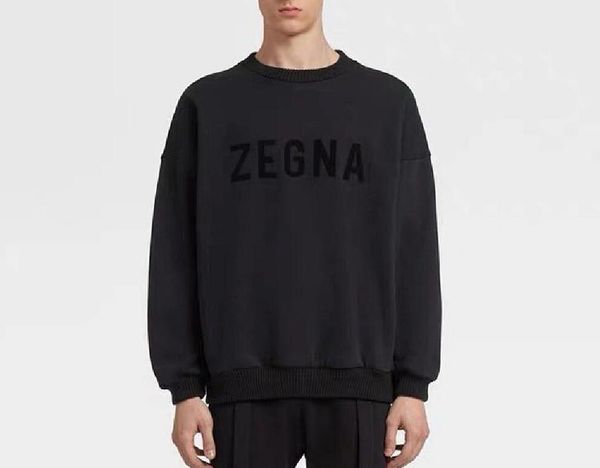 

pullover outdoor 20fw fg letter simple solid crewneck classic women men long sale sweatshirt sleeve street autumn winter sweater eoogo, Black