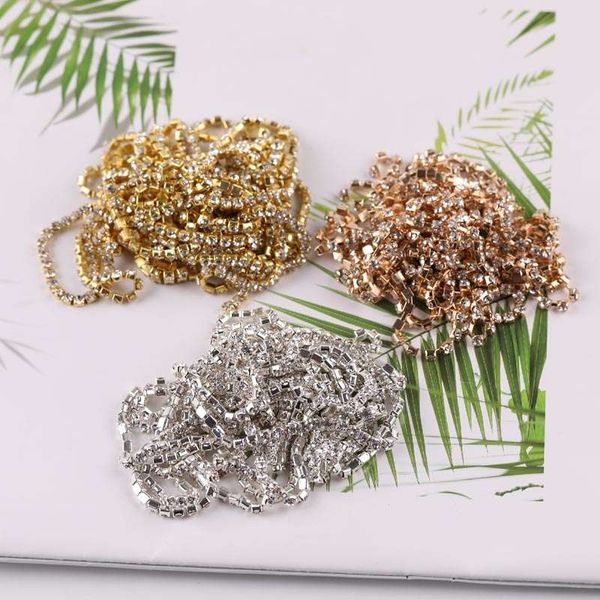 

diy jewelry accessories material white rhinestone claw glass chain mobile phone drill shell 3meters