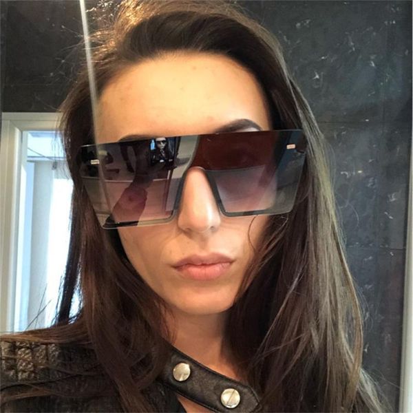 

sunglasses woenfel gradient rectangular women classic brand vintage retro sun glasses designer big frame oversized eyeglasses, White;black