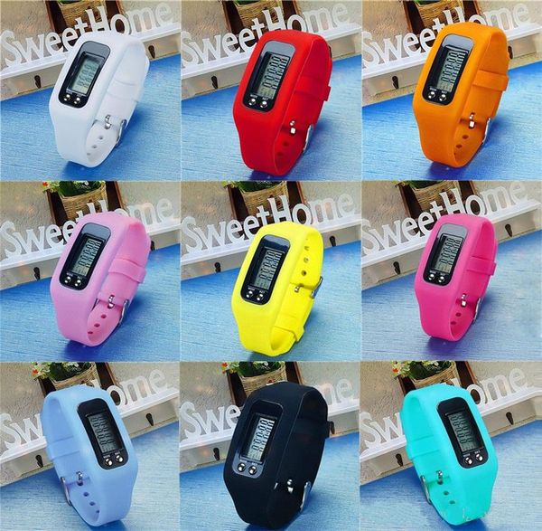 

digital lcd pedometer smart multi watch silicone run step walking distance calorie counter watch electronic bracelet colors pedometer k587