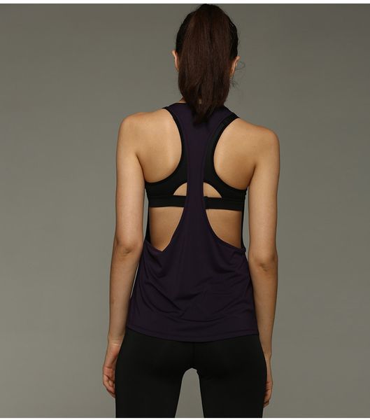 

female yoga vest sleeveless backless sport shirt women sport sleeveless vest singlet running training clothes for womem, White