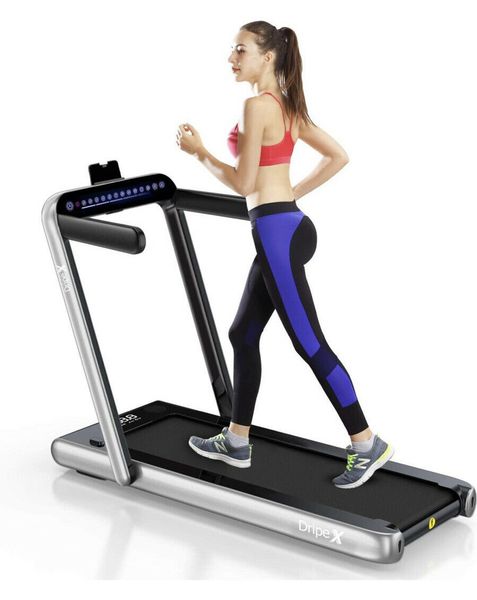 

new folding treadmill with bluetooth speaker remote control led displa
