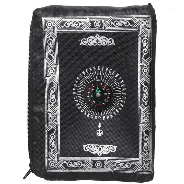 

carpets ramadan islamic and muslim travel prayer mats,compass pocket size tote bags black1