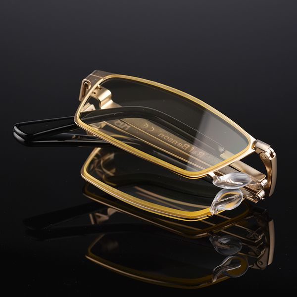 

high-end folding anti blue ray reading men foldable glasses with case presbyopic eyeglasses +1.0+1.5+2.0+2.5+3.0+3.5+4.0