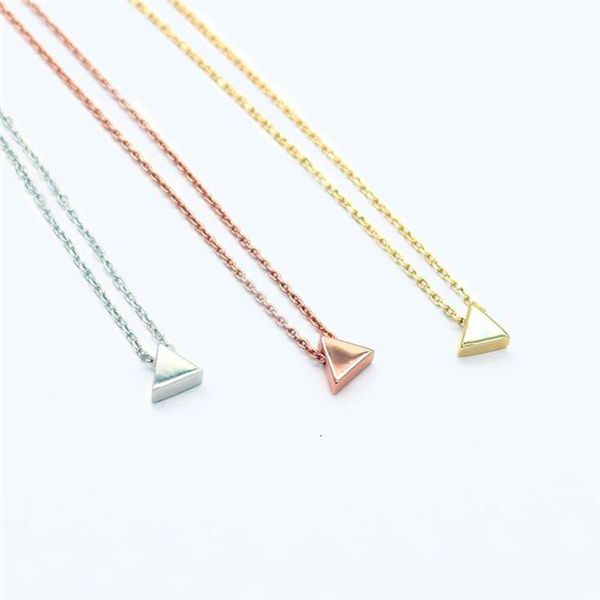

wholesale male and female sterling s925 necklace triangular silver jewelry pendant