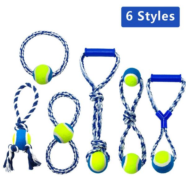 

cotton dog puppy rope toy knot chew teeth cleaning tug toys pet playing training ball for small medium la bbyire